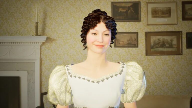 Lizzy Bennet avatar final camera view with post process effects Image courtesy of UCA