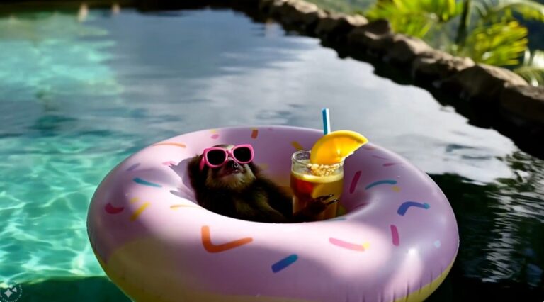 dog floating pool