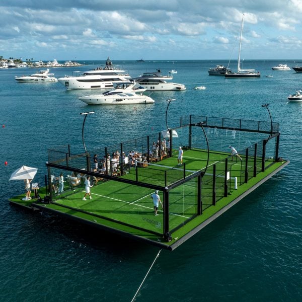 floating padel court miami harbor felipe maclean dezeen 2364 sq 1