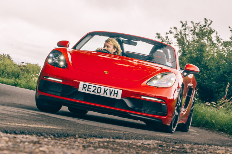 porsche boxster gts front cornering