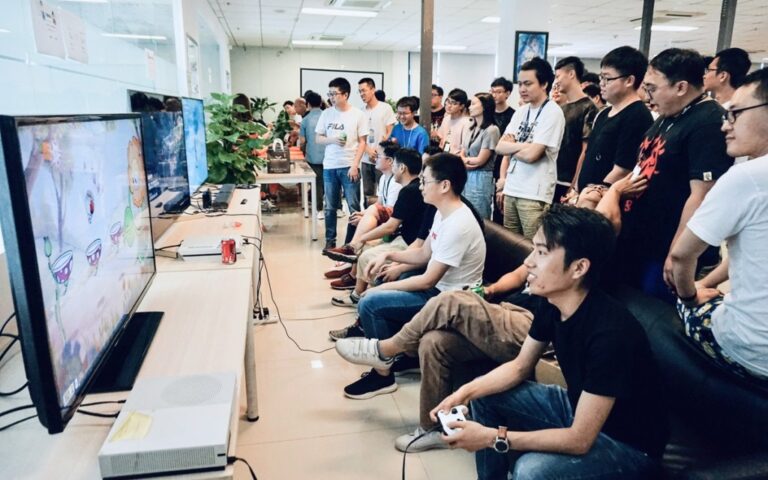 Virtuos Employees gaming together