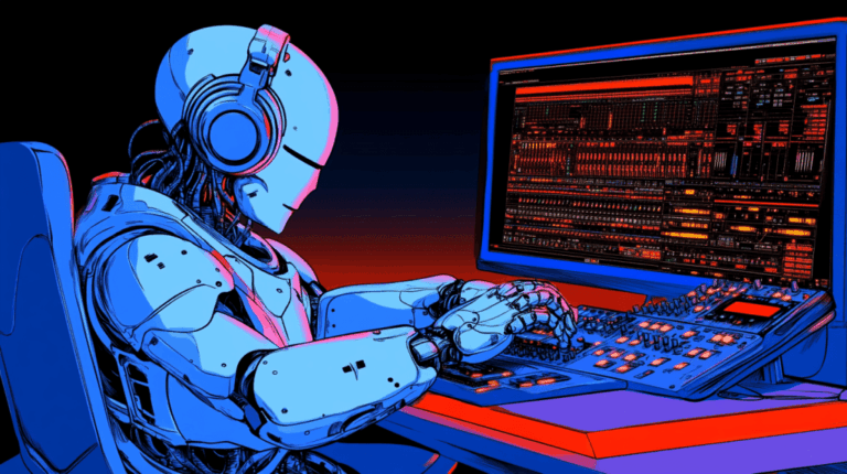 cfr0z3n a sleek friendly robot sits in a podcast booth wearin 1a28c93e 9bbc 438c b336 798837d2e787 0